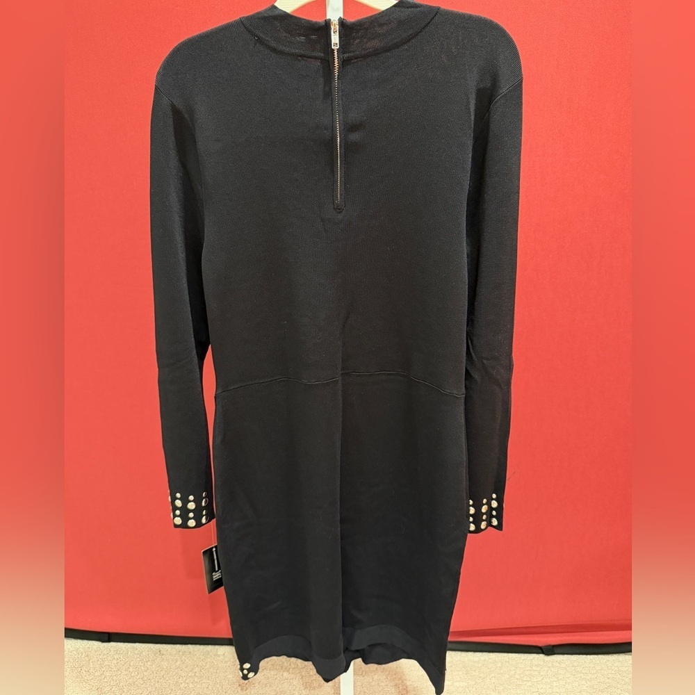 INC International Concepts Black Studded Long Sleeve Dress - NWT - Picture 11 of 15